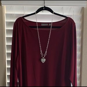 Susan Graver tunic with hem detail